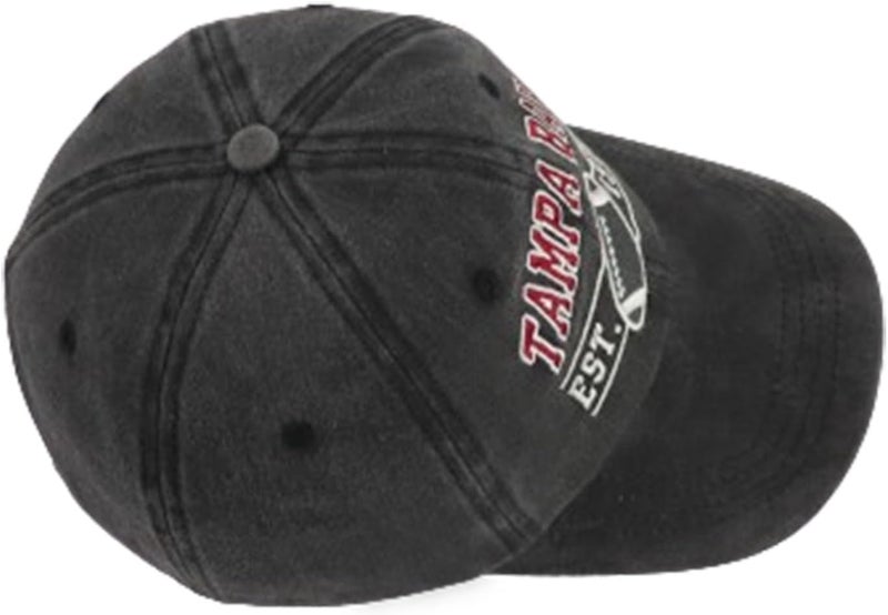 Terojnkl Embroidered City Football Hat for Men Women, Adjustable Unisex Cotton Fans Baseball Cap - Image 4